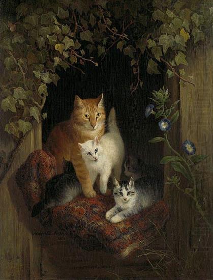 Henriette Ronner-Knip Cat with Kittens china oil painting image